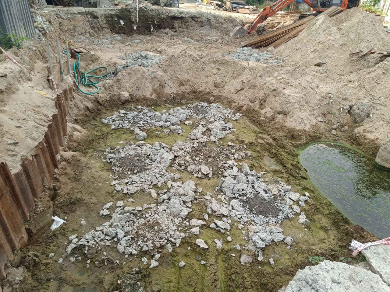 EXCAVATION FOR SUMP TANK