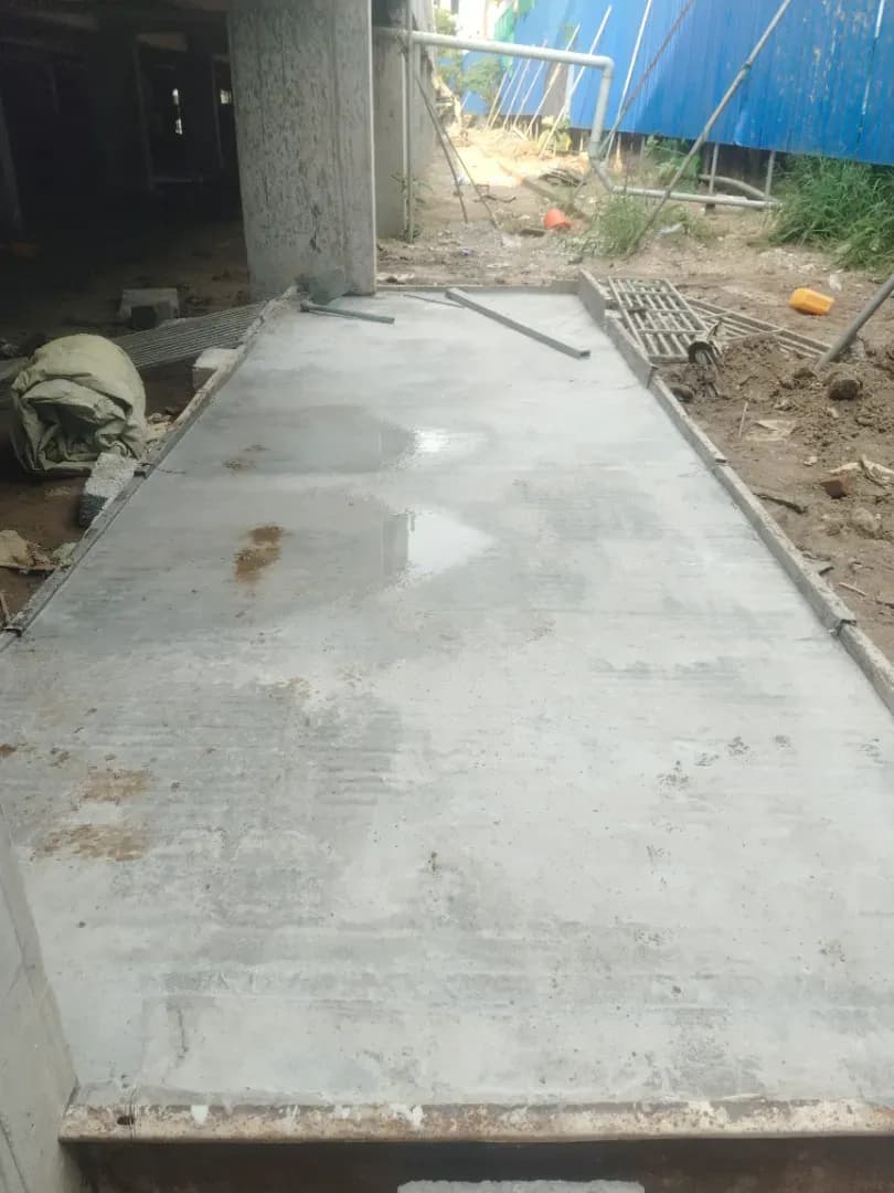 Gas room base slab
